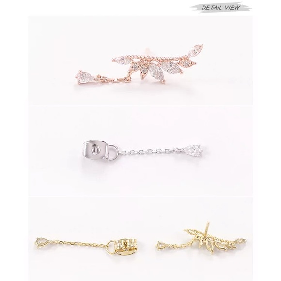 Bling Earrings with Interchangeable Dangling Back - Picture 5 of 5